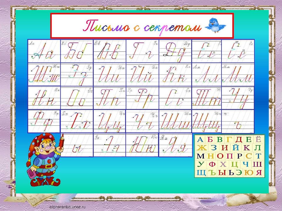 Письменные буквы это. Алфавит письмо с секретом Илюхина. Алфавит письменных букв по Илюхиной. Письмо с секретом алфавит. Письменные буквы плакат.