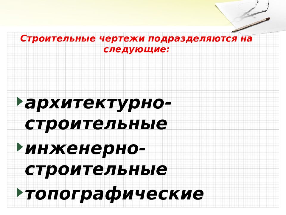 Строительное черчение презентация