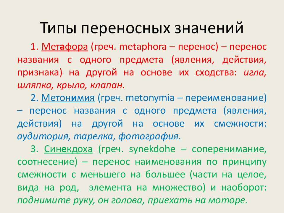 7 предложений с лексическими значениями. Виды переносного значения. Типы переносных значений. Типы переносного значения слова. Виды переносных значений слов.