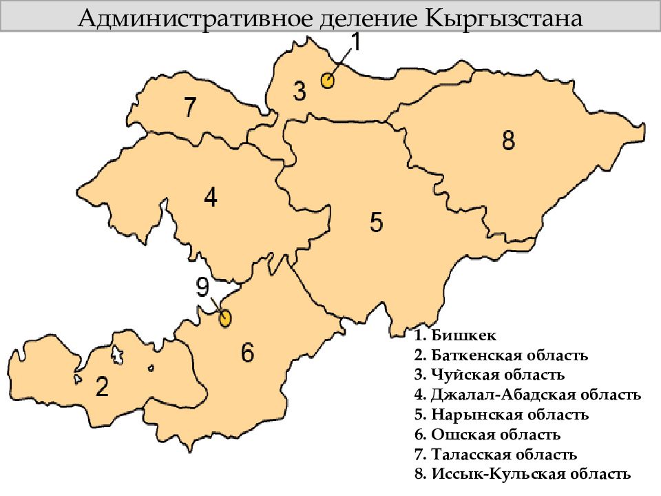 Районы кыргызстана. Административно-территориальное деление Кыргызской Республики. Административно-территориальное деление Киргизии. Административное деление Кыргызстана.