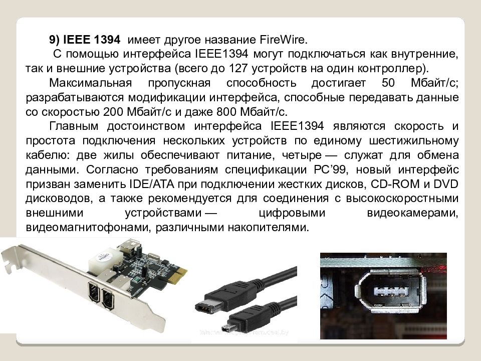 Интерфейсы ieee