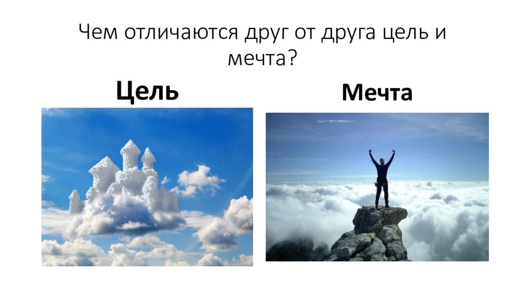 Мечта и цель в чем разница