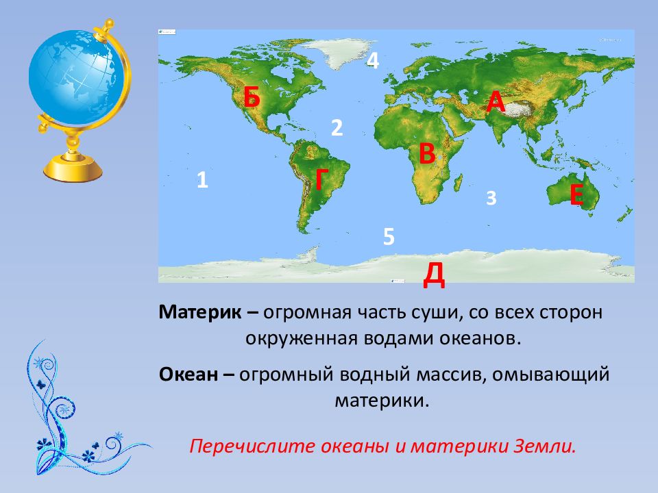 Материки земли презентация