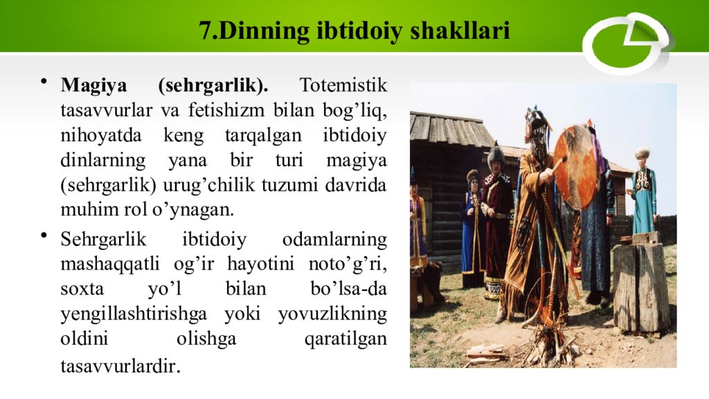 7.Dinning ibtidoiy shakllari