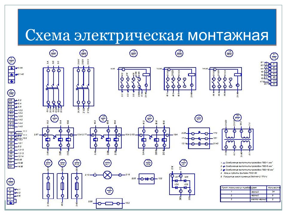 Монтажные электрические схемы это