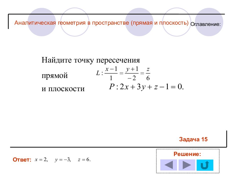 Аналитическая геометрия презентация