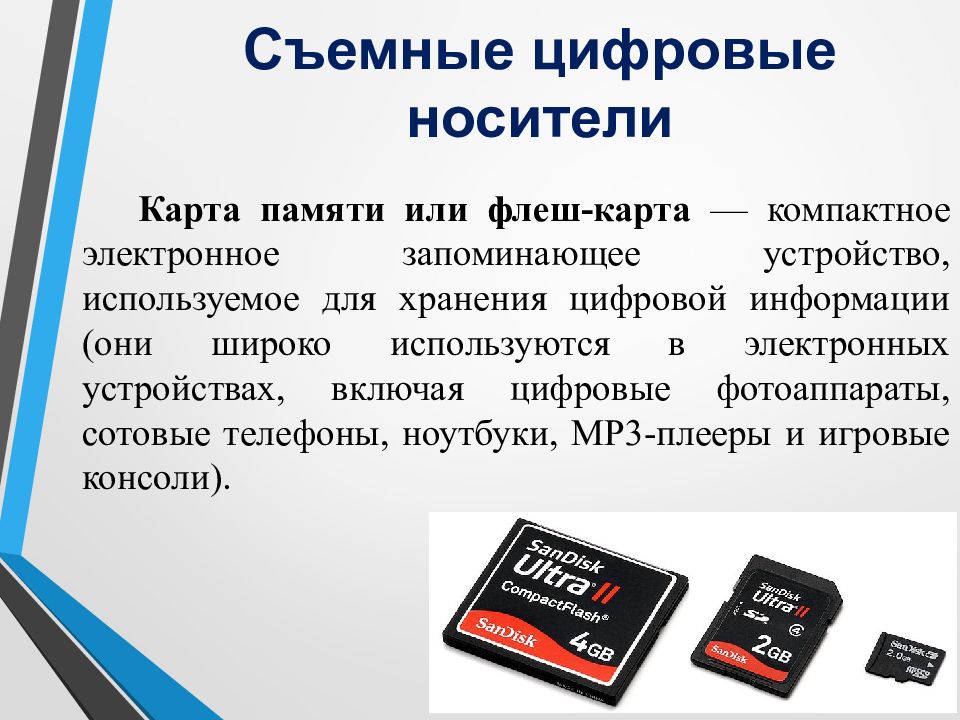 Носитель диск карта памяти флэш накопитель какого объема позволяет записать на себя файл данного