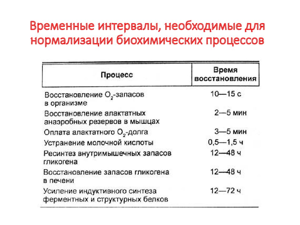 Биохимические основы работоспособности презентация