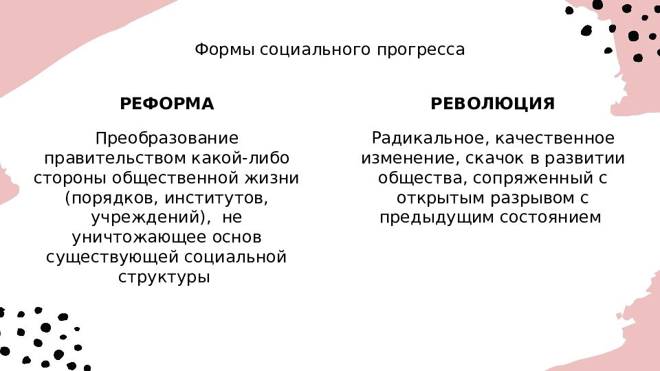 Реформа форма общественного прогресса. Формы социального прогресса. Основные формы социального прогресса. К формам социального прогресса относятся. 1.16 Понятие общественного прогресса.