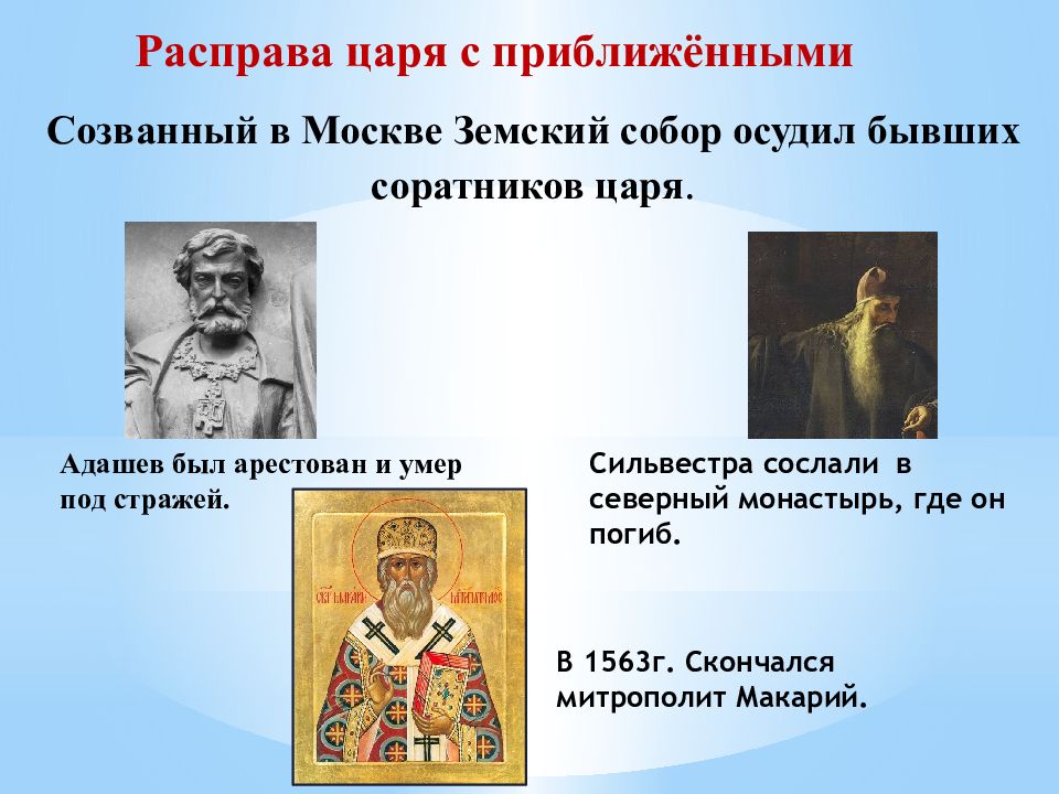 Д адашев. Помощник царя. Падение избранной рады. Падение избранной рады кратко 7 класс опричнина. Как называется помощник царя.