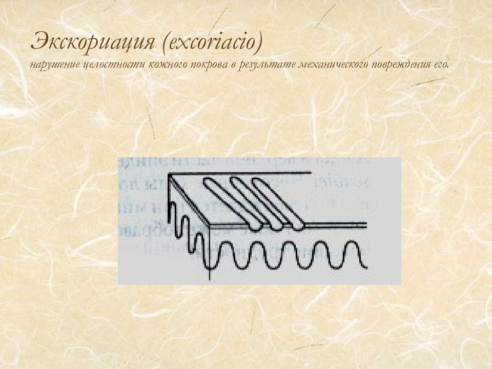 Целостность кожного покрова. Морфологические элементы кожи экскориация. Экскориация морфологический элемент. Нарушение целостности кожных покровов. • Трещины - линейные нарушения целостности кожи;.