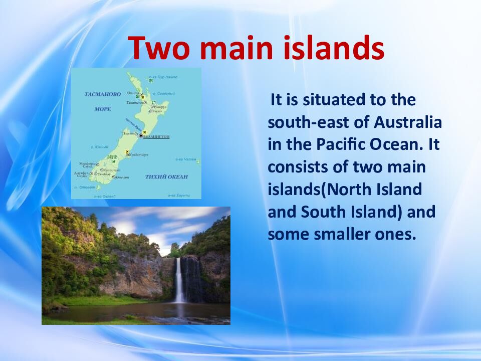Two main islands
