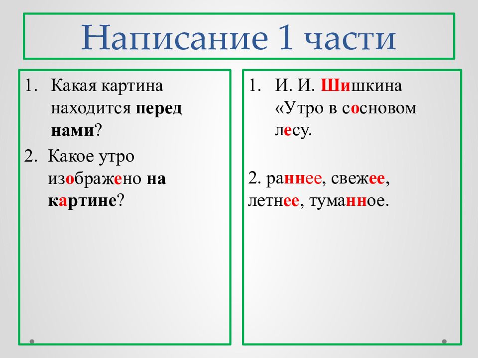 Сочинение по картине утро в сосновом бору 2 класс презентация