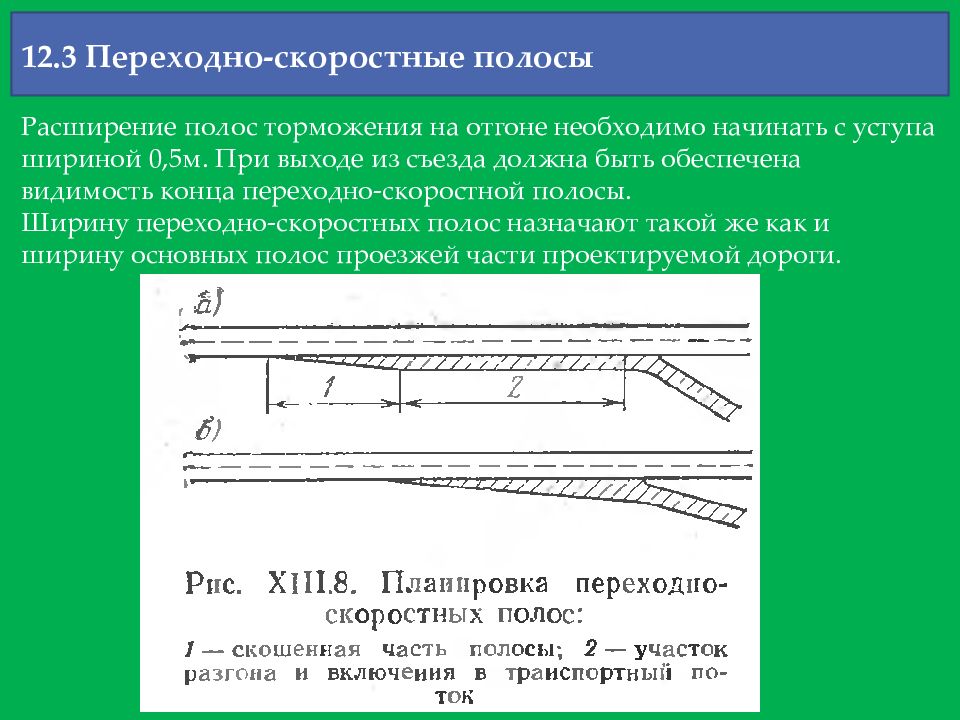 Полос длина и ширина. Переходно скоростная полоса уступ 0.5. Переходно-скоростные полосы схема. Отгон полосы торможения и разгона. Переходно-скоростные полосы проезжей части.