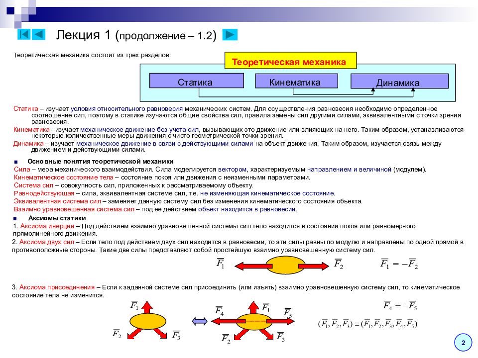 Динамика теоретическая механика презентация