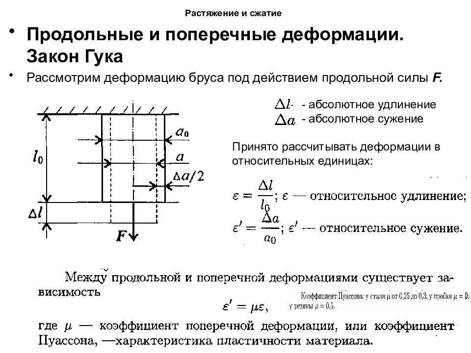 На каком рисунке стержень испытывает деформацию центрального растяжения