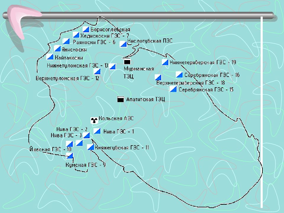 Карта промышленности мурманской области