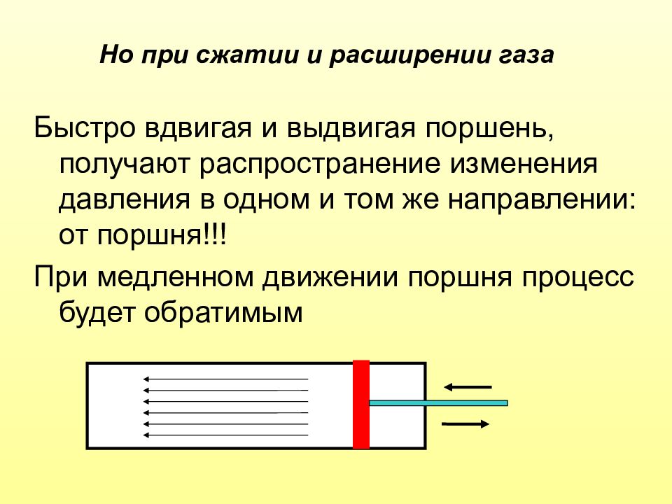 Направление тепловых процессов. Сжатие и расширение газов. Расширение и сжатие газа. Процесс быстрого сжатия (расширения) газа можно считать:. Изменение давления при сжатии поршня.