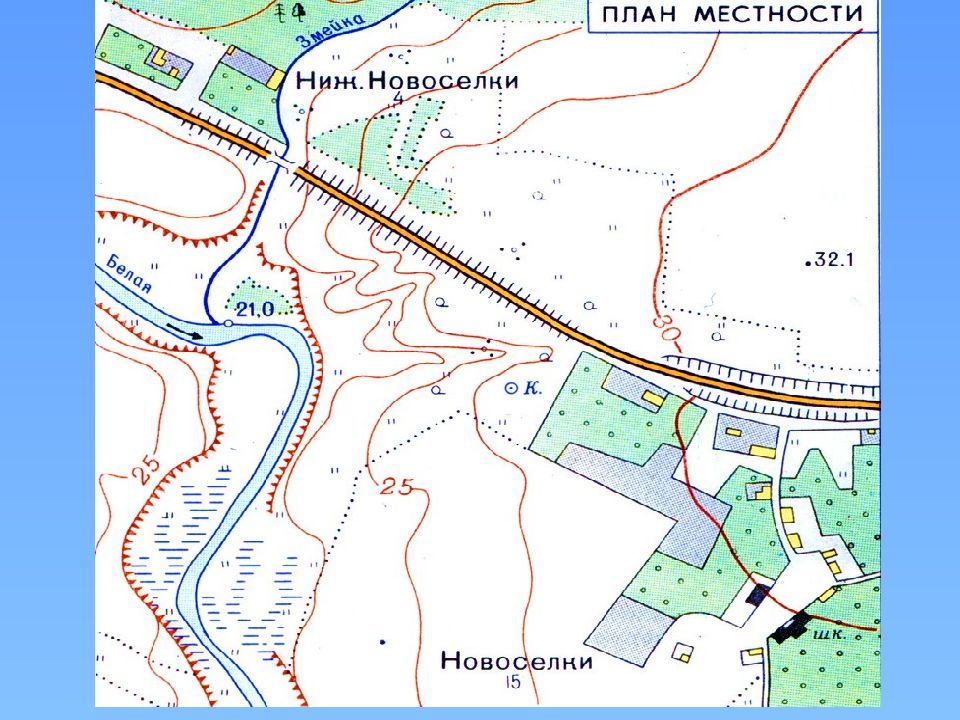 Карта местности простая