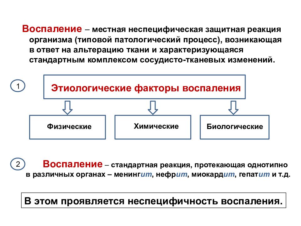 Воспаление патофизиология презентация