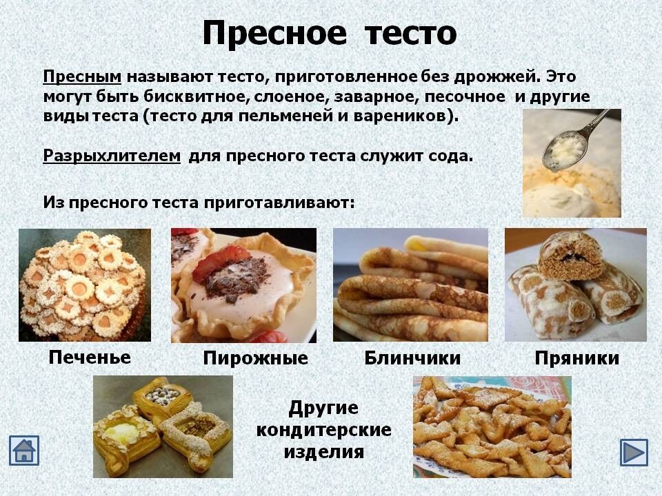 Виды теста и выпечки Приготовление и оформление блюд из дрожжевого теста