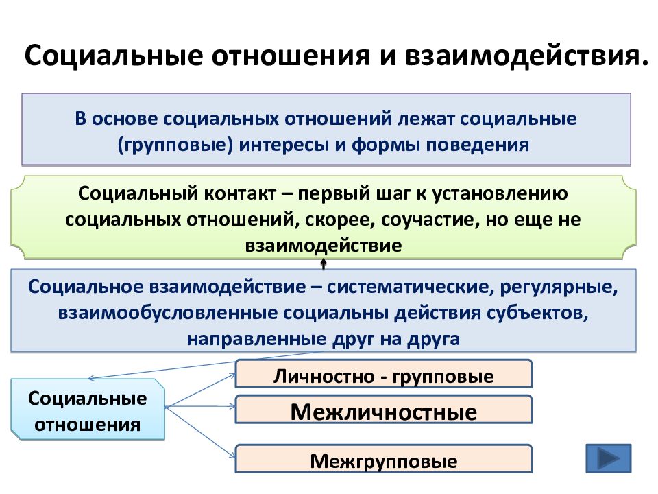 Виды и формы социальных отношений