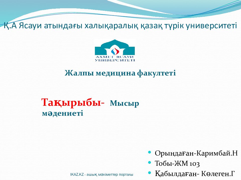 Қ.А Ясауи атындағы халықаралық қазақ түрік университеті