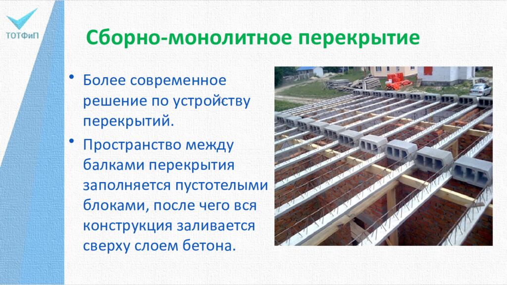 Сборно-монолитное перекрытие