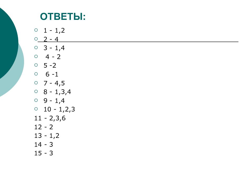 Ответы образование