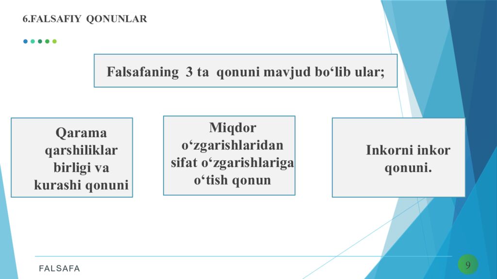 6. FALSAFIY QONUNLAR