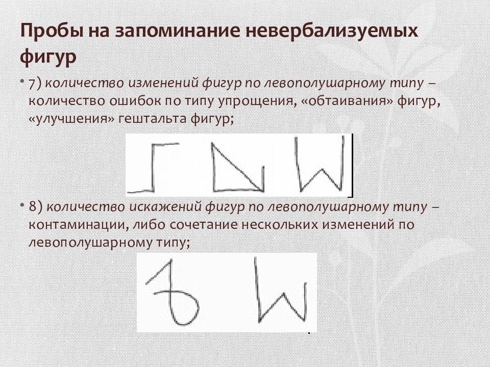 Ошибки запоминания. Запоминание невербализуемых фигур. Проба на зрительное запоминание невербализуемых фигур. Невербализуемые фигуры в нейропсихологии. Фигуры для запоминания нейропсихология.