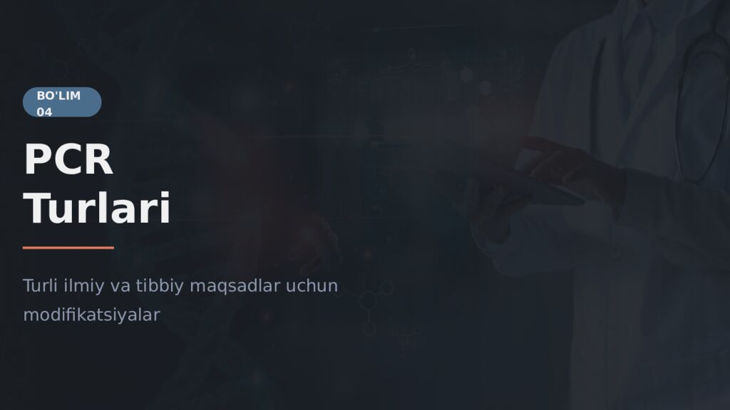 Polimeraza Zanjir Reaksiyasi PCR Usuli Molekulyar Biologiyaning Inqilobiy
