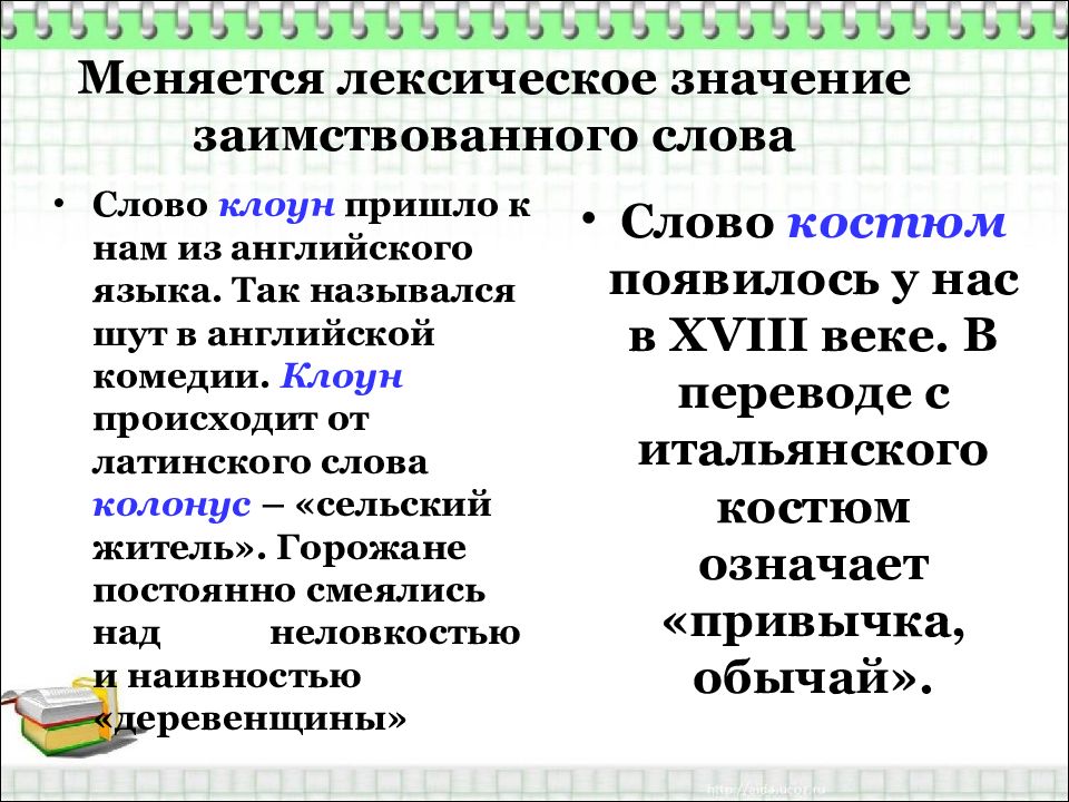 Заимствованные слова в русском языке презентация 10 класс