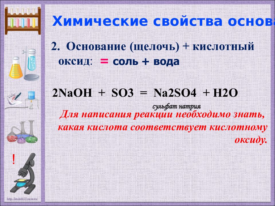 Щелочи это сложные вещества. Основания щелочи. Взаимодействие оснований с кислотными оксидами. Взаимодействие солей с оксидами.