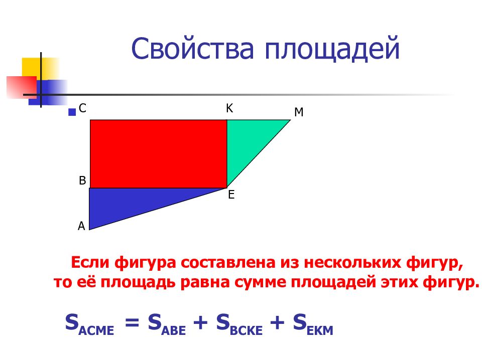 Площадь по диагоналям