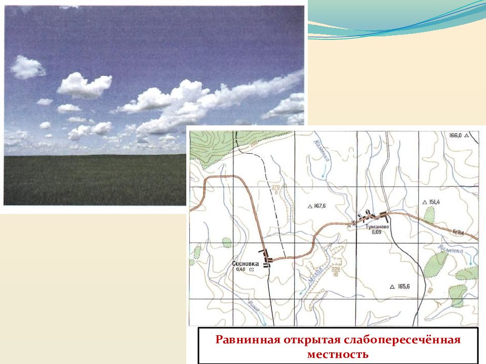 Местность 1. Слабопересеченная местность. Равнинная открытая местность. Местность как элемент боевой обстановки. Равнинная местность на карте.