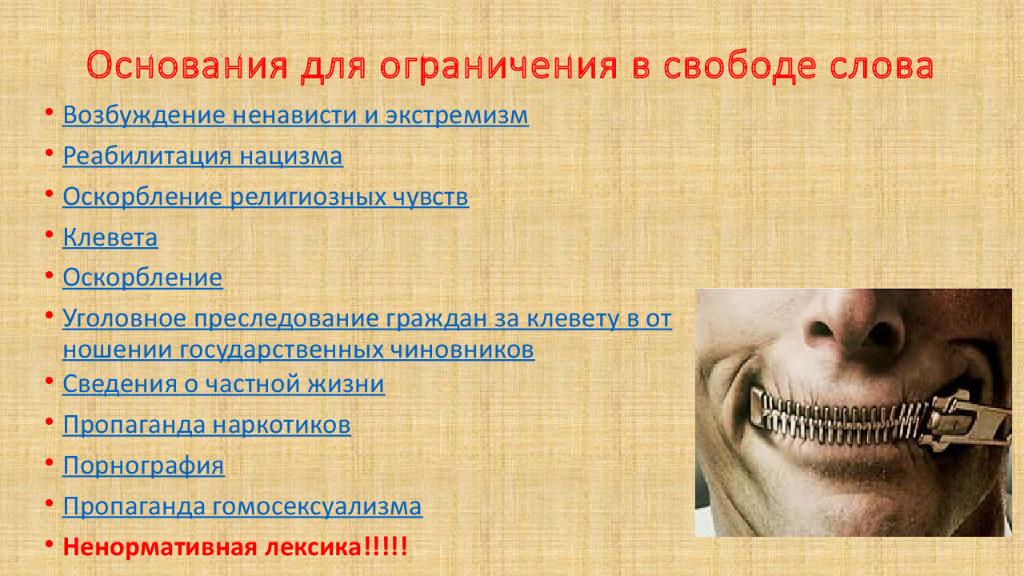 Свобода слова и право граждан. Ограничение свободы слова. Ограничение свободы слова в России. Что ограничивает свободу слова. Запрет свободы слова.