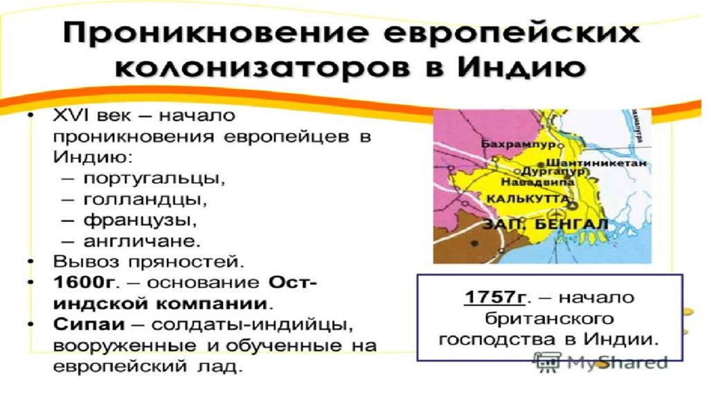 Индия в 18 веке презентация 8 класс всеобщая история