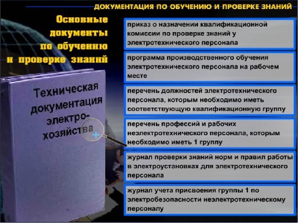 Подготовка и проверка знаний электротехнического персонала. Программа дублирования электротехнического персонала. Обучение электротехнического персонала.