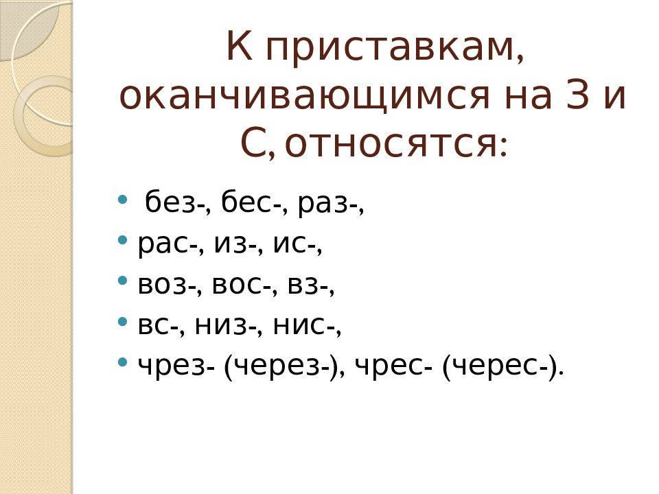 Приставка без и бес правило