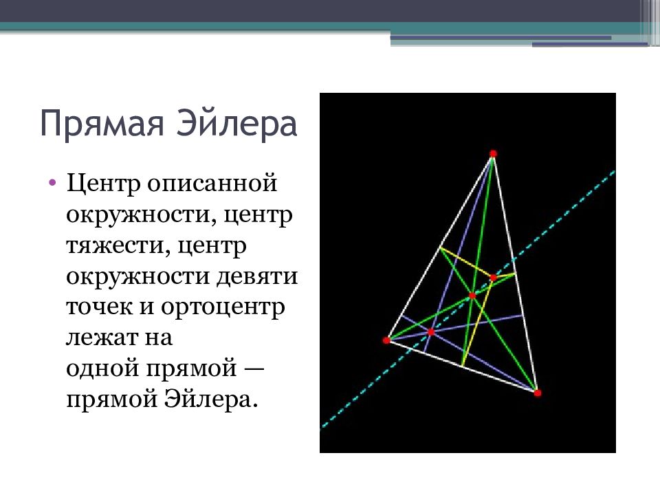 Презентация на тему прямая и окружность эйлера