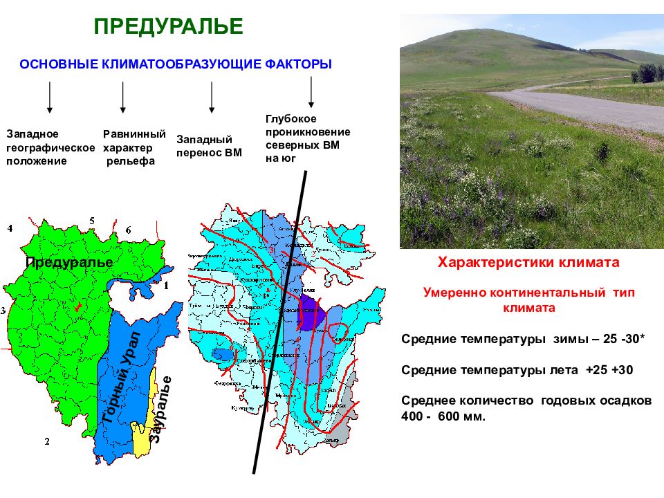 Климатическая карта урала