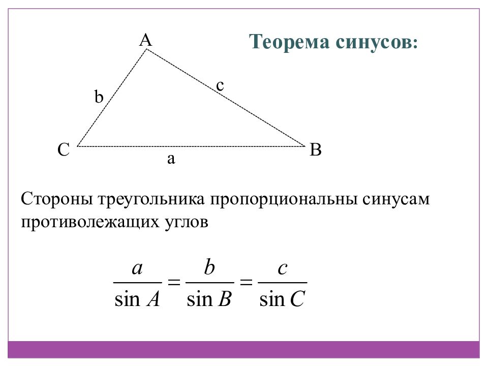 Теорема синусов и косинусов презентация