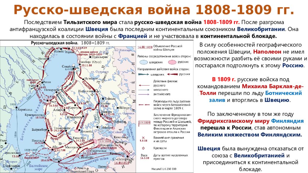 Россия и швеция в 18 веке. Ход событий русско шведской войны 1808-1809 кратко.