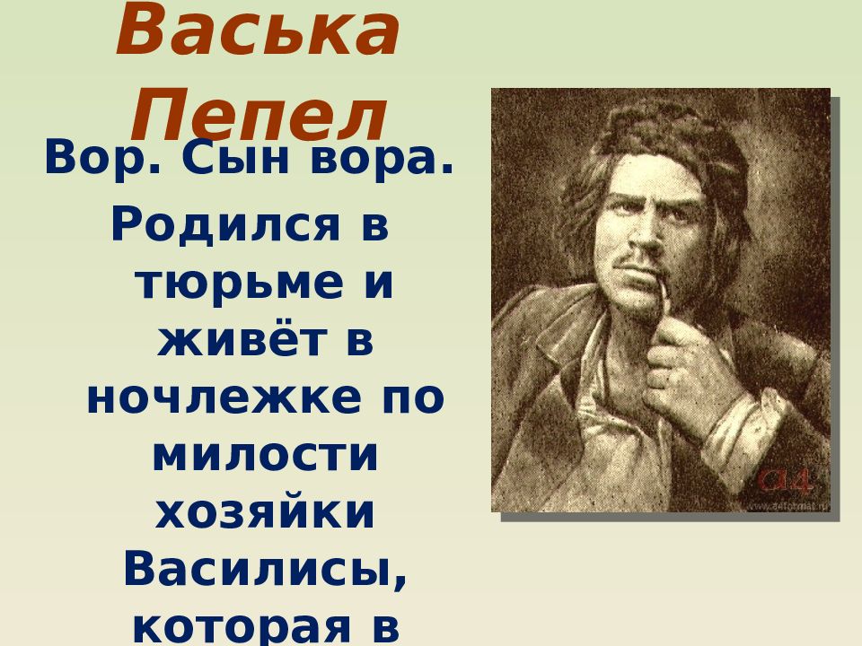 Жила в ночлежке. Васька пепел. Пепел из пьесы на дне. Васька пепел в пьесе на дне. Васька пепел портрет.