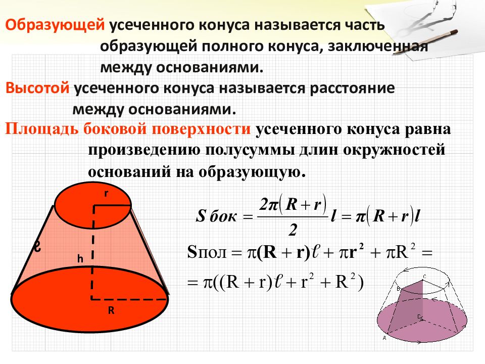 Образующая конуса картинка