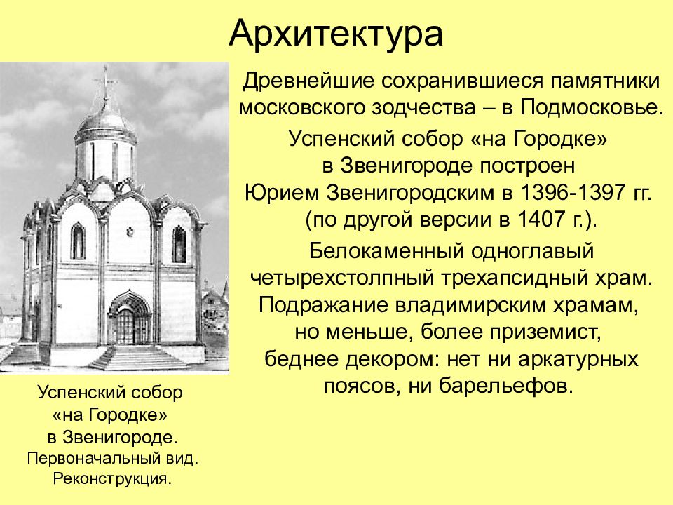 Зодчество на руси 15 века презентация