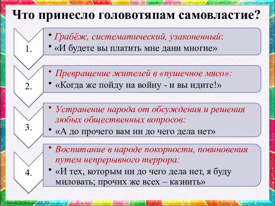 Причины головотяпства. Что принесло головотяпам самовластие. Авторское отношение к головотяпам. Причины головотяпства в истории одного города. Что принесло головотяпам самовластие цитаты.