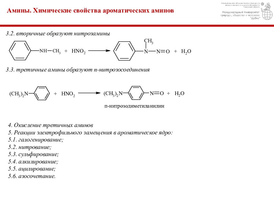 Химические свойства аминов 10 класс. Ароматические Амины химические свойства. Химические свойства ароматических Аминов. Ароматические Амины номенклатура и изомерия. Третичные Амины реакции электрофильного замещения.
