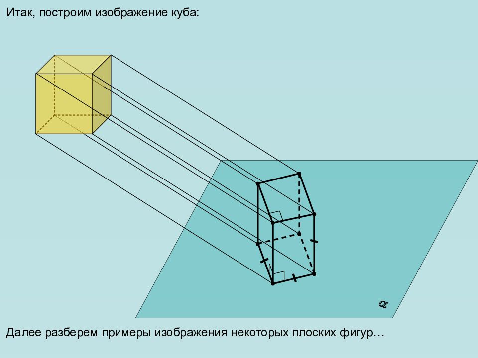 Построить изображение куба